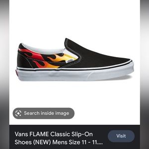 Flame Slip on Vans